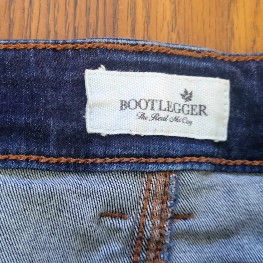 Womens Bootlegger The Real McCoy W30L30 Dark Wash Blue Denim Skinny Jeans - Picture 2 of 13